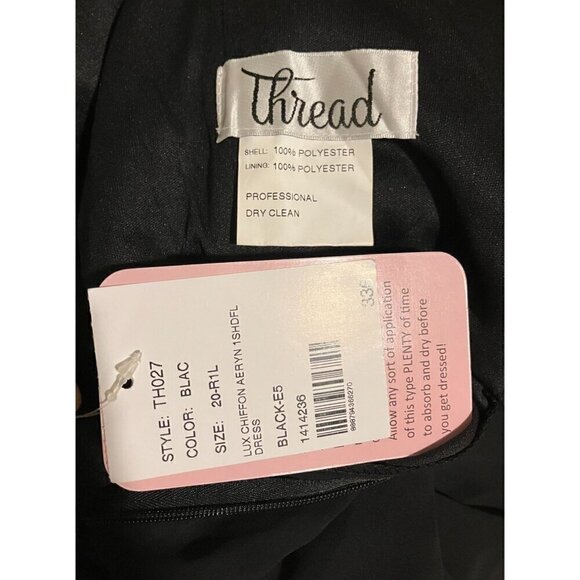 Thread One Shoulder Draped Maxi Dress 20 Formal Sheer Chiffon Mesh Goth Grunge - Picture 8 of 9